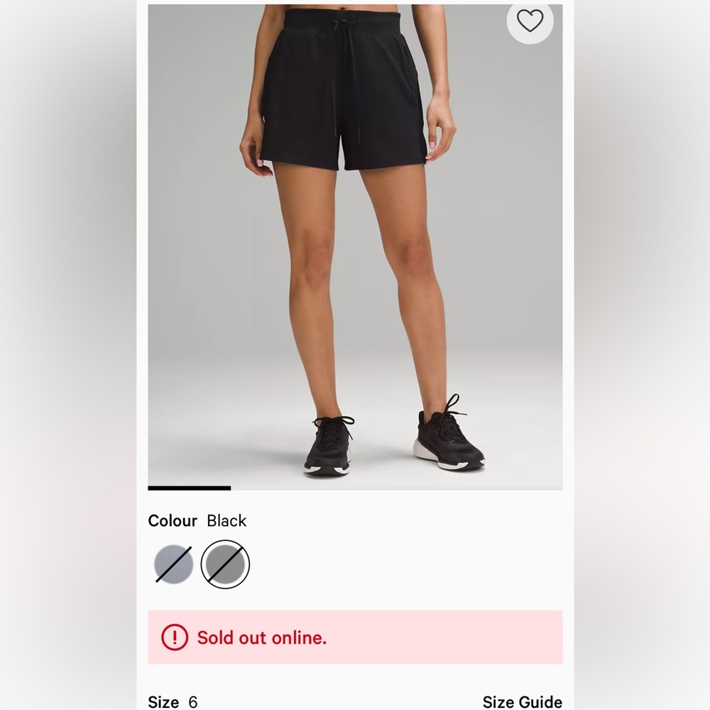 Lululemon license to train hr short ntw black!